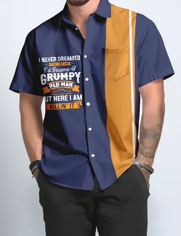 Camasa SHEIN Plus Size Men, bleumarin