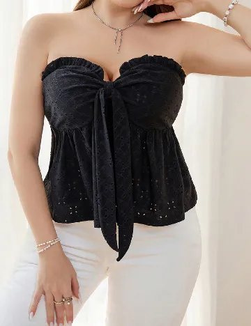 Top SHEIN CURVE, negru