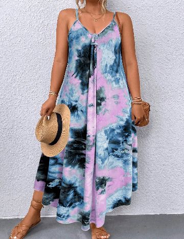 Rochie lunga SHEIN CURVE, mix culori