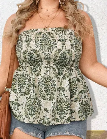 Top SHEIN CURVE, verde