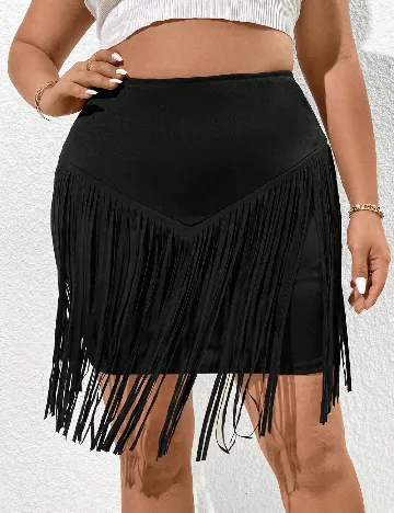 Fusta SHEIN CURVE, negru