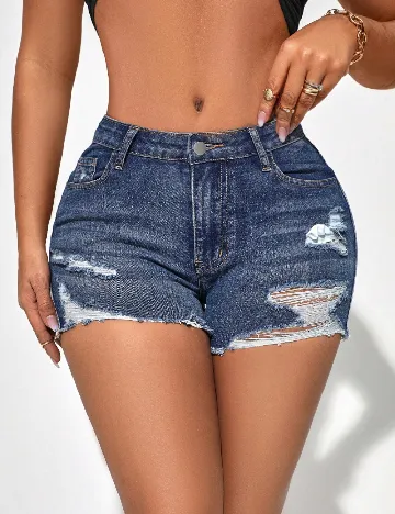 Pantaloni scurti SHEIN, albastru