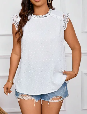 Bluza SHEIN CURVE, alb