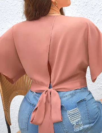 Bluza SHEIN CURVE, roz pudra