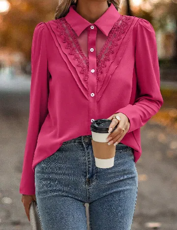 Camasa SHEIN, magenta