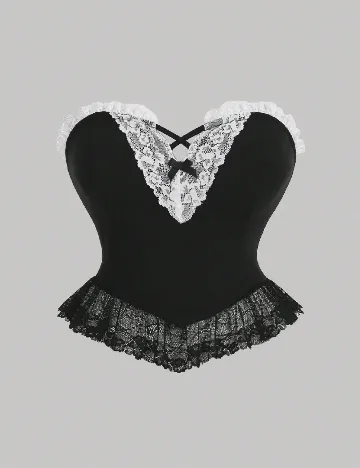 Top SHEIN CURVE, negru