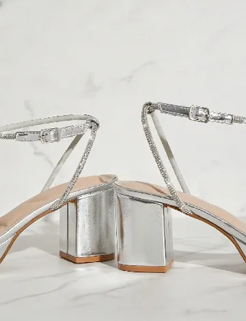 Sandale SHEIN, argintiu