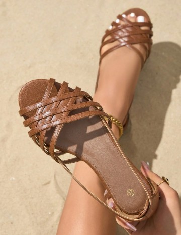 Sandale SHEIN, maro
