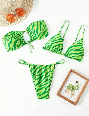 Costum de baie SHEIN, verde