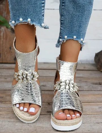 Sandale SHEIN, argintiu