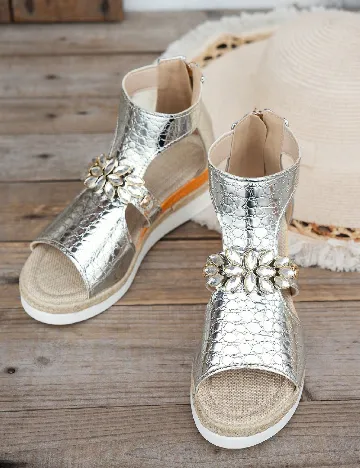 Sandale SHEIN, argintiu