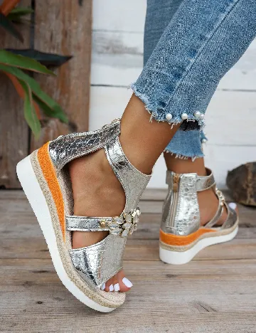 Sandale SHEIN, argintiu