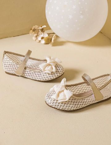 Balerini Shein Kids, ecru/auriu