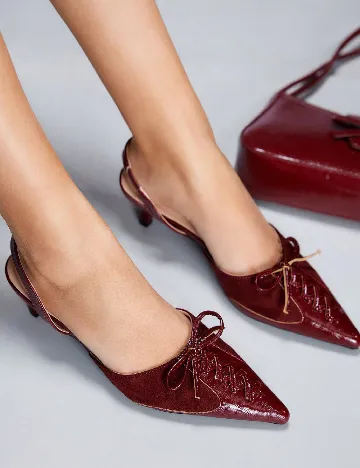 Pantofi Cuccoo, visiniu