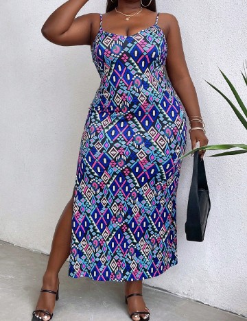 Rochie lunga SHEIN CURVE, mix culori