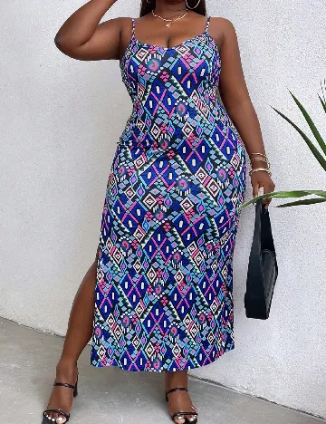 Rochie lunga SHEIN CURVE, mix culori