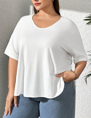 Bluza SHEIN CURVE, alb