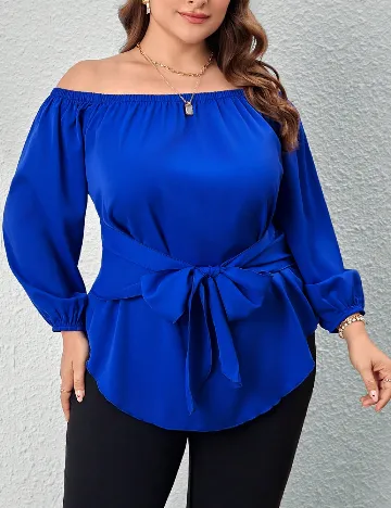 Bluza SHEIN CURVE, albastru
