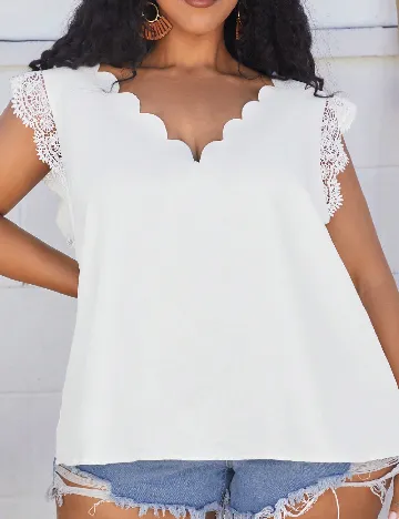 Bluza SHEIN CURVE, alb