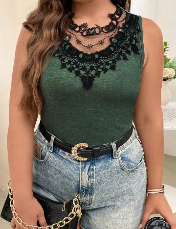 Bluza SHEIN CURVE, verde