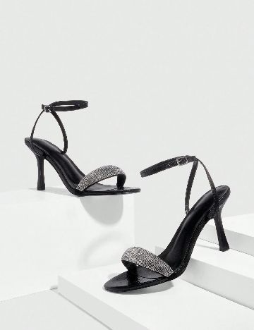 Sandale Cuccoo, negru/argintiu