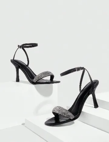 Sandale Cuccoo, negru/argintiu