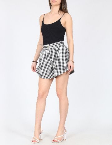 Pantaloni scurti River Island, alb/negru