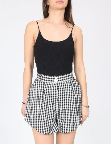 Pantaloni scurti River Island, alb/negru