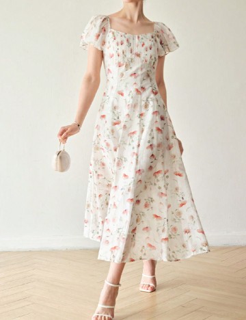 Rochie lunga MOTF, alb