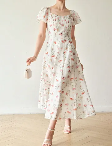 Rochie lunga MOTF, alb