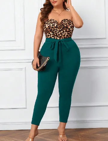 Salopeta SHEIN CURVE, turcoaz