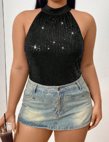 Bluza SHEIN CURVE, negru