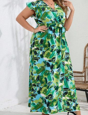 Rochie lunga SHEIN CURVE, verde