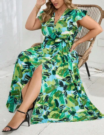 Rochie lunga SHEIN CURVE, verde