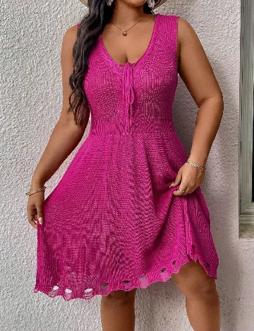 Rochie scurta SHEIN CURVE, roz