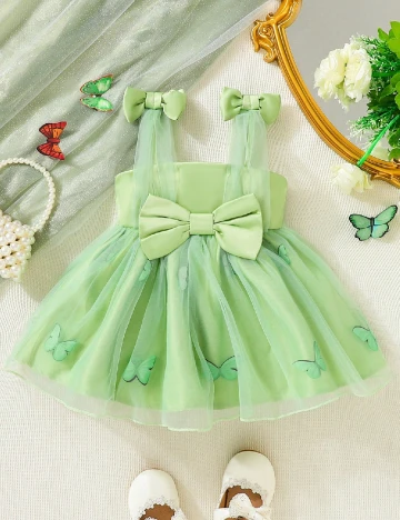 Rochie scurta Shein Kids, verde