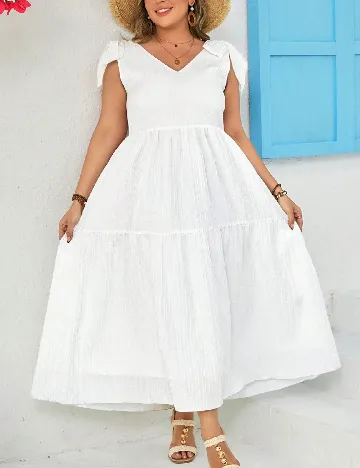 Rochie lunga SHEIN CURVE, alb