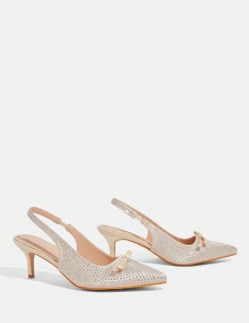 Pantofi Cuccoo, bej/argintiu