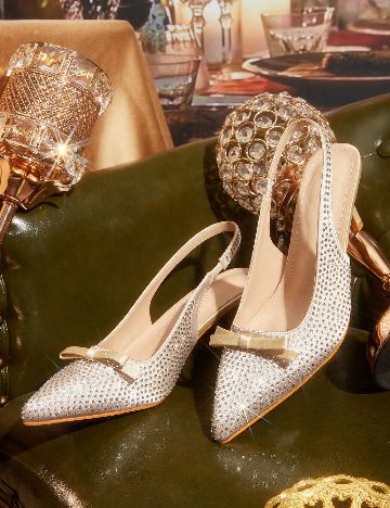 Pantofi Cuccoo, bej/argintiu