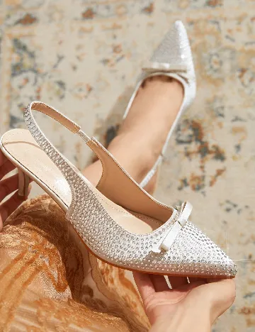 Pantofi Cuccoo, bej/argintiu