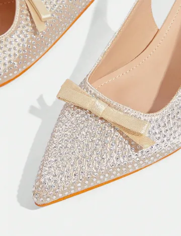 Pantofi Cuccoo, bej/argintiu