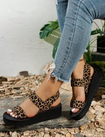 Sandale SHEIN, animal print