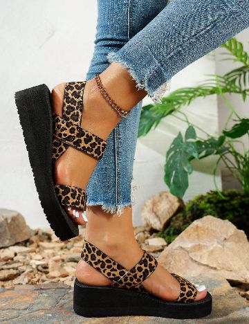 Sandale SHEIN, animal print