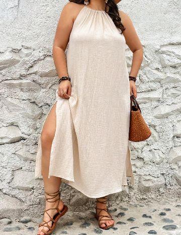 Rochie medie SHEIN CURVE, crem