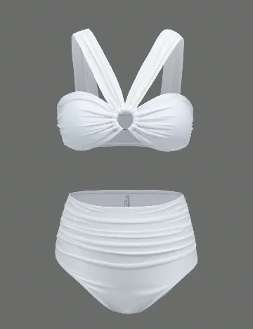 Costum de baie SHEIN, alb