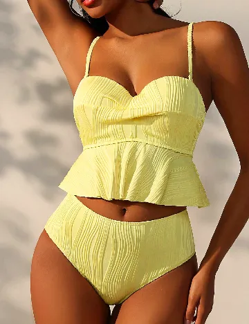 Costum de baie SHEIN, galben