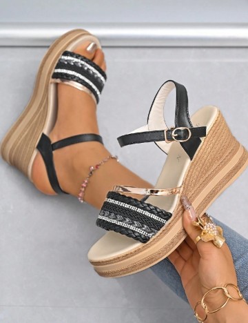 Sandale SHEIN, negru