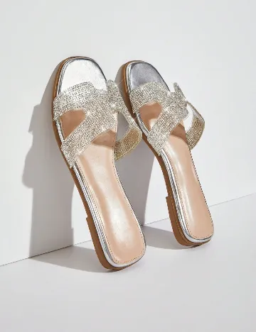 Slapi SHEIN, argintiu