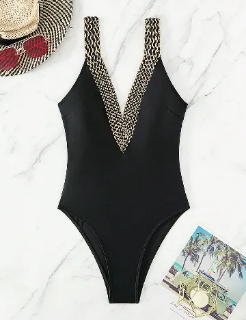 Costum de baie SHEIN, negru