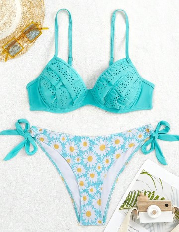 Costum de baie SHEIN, turcoaz